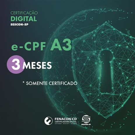 e-CPF A3 | 3 Meses